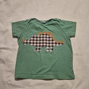 Baby Boden boys 18-24 months short sleeve applique dinosaur shirt GUC